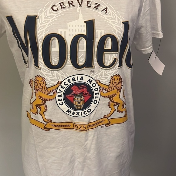 CERVEZA MODELO BEER T-SHIRT - OATMEAL HEATHER SIZE SMALL - Picture 3 of 5